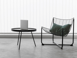 Industrial accent chair