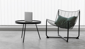 Industrial accent chair